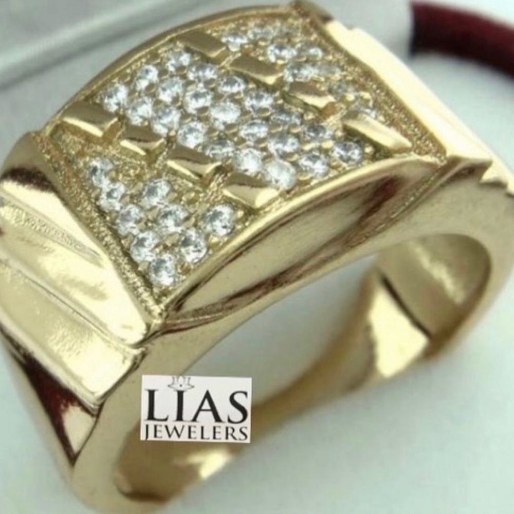 New 18k yellow gold men wedding ring